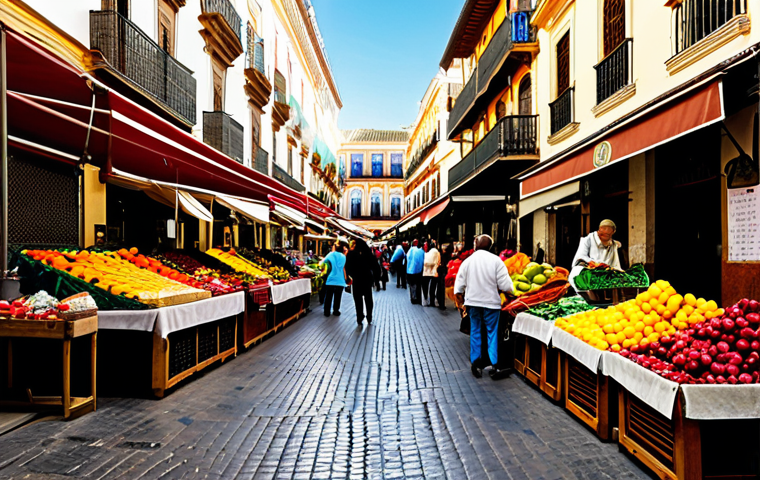 디지털 트윈을 통한 공급망 최적화 - **

"A bustling marketplace in Seville, Spain. Vendors in traditional attire are selling fresh produ...