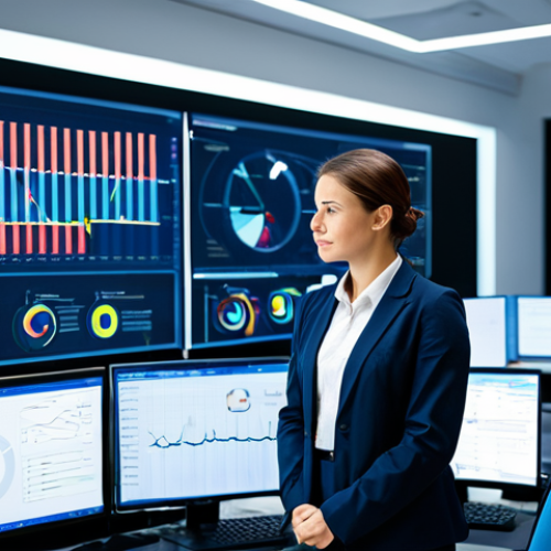 디지털 트윈을 통한 제조업 혁신 전략 - Supply Chain Optimization**

"A brightly lit, modern logistics control center. Data dashboards showi...