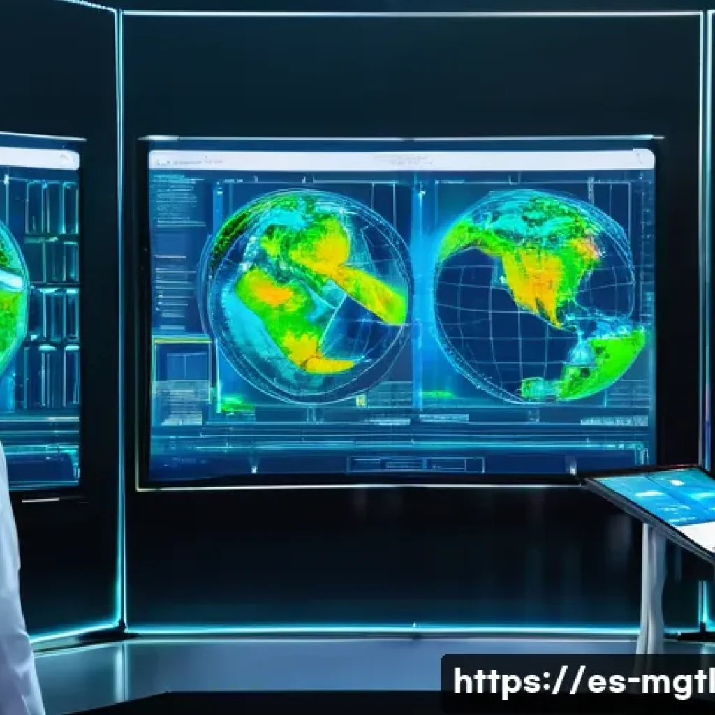 디지털 트윈 기술의 도입 이유와 효과 - **Prompt:** A highly detailed, realistic depiction of an advanced manufacturing facility in Spain. T...