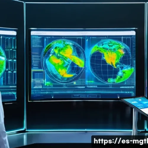 디지털 트윈 기술의 도입 이유와 효과 - **Prompt:** A highly detailed, realistic depiction of an advanced manufacturing facility in Spain. T...