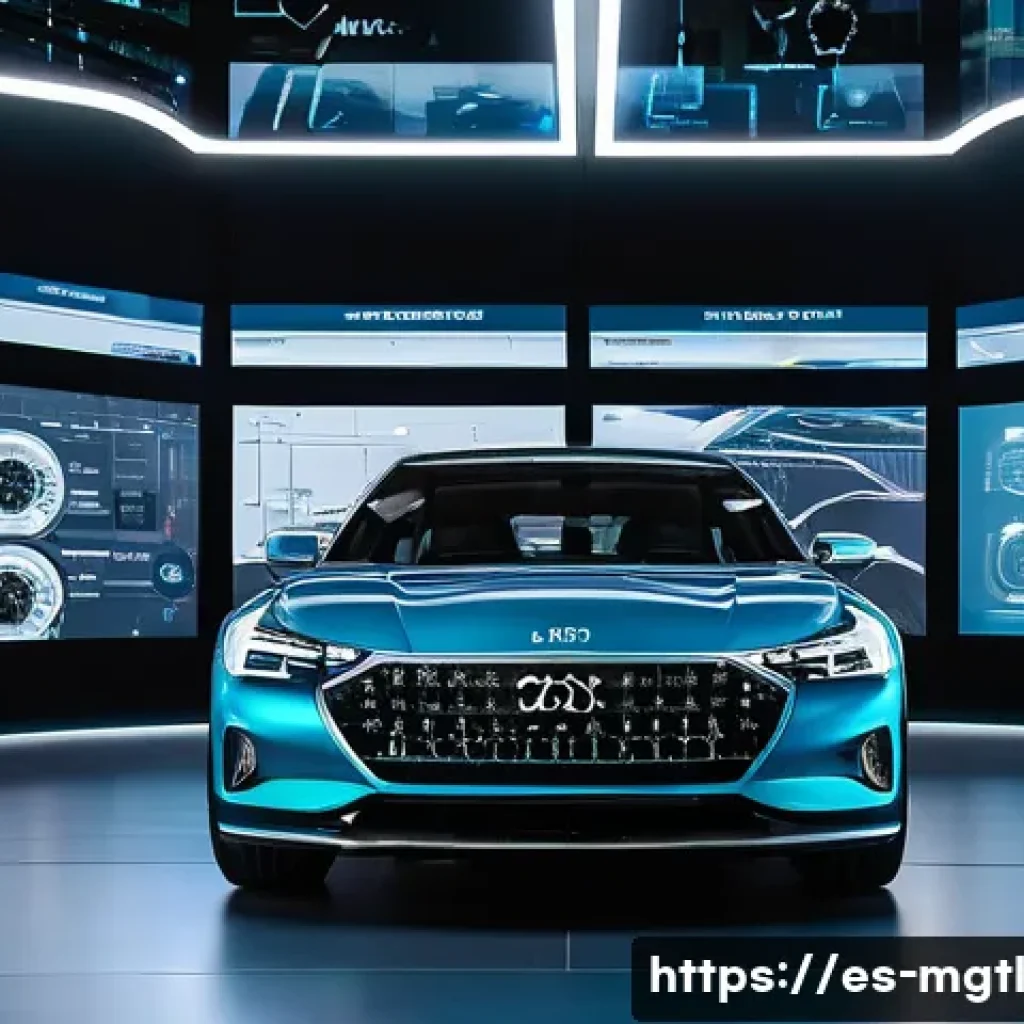 디지털 트윈을 통한 커스터마이징 전략 - A highly detailed digital twin simulation of an advanced automotive engine in a futuristic design st...