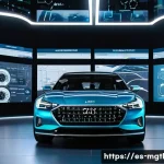 디지털 트윈을 통한 커스터마이징 전략 - A highly detailed digital twin simulation of an advanced automotive engine in a futuristic design st...