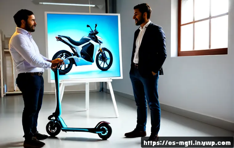 디지털 트윈을 통한 혁신적인 제품 개발 전략 - Photorealistic product development studio in Madrid, Spanish engineering team reviewing a physical e...